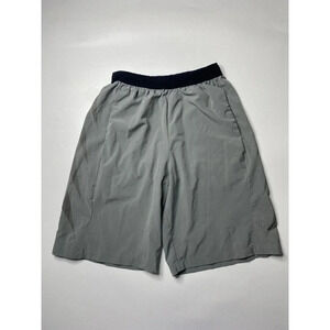 Nike Pro Training Athletic Basketball Shorts Men's Medium Gray Neon Green Flaw
